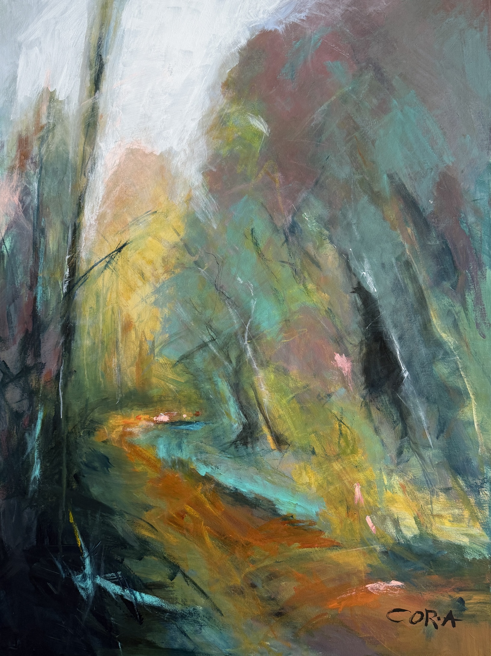 „Lichter Waldweg am Fuße des Mirnocks“ ist ein Acrylbild von Cordula Altersberger aus dem Bereich Naturszenen. Das Werk zeigt einen lichten Waldweg und fängt die Atmosphäre von Natur, Bewegung und stiller Landschaftswahrnehmung ein. Acrylbild „Lichter Waldweg am Fuße des Mirnocks“ mit Waldweg und Lichtstimmung von Cordula Altersberger