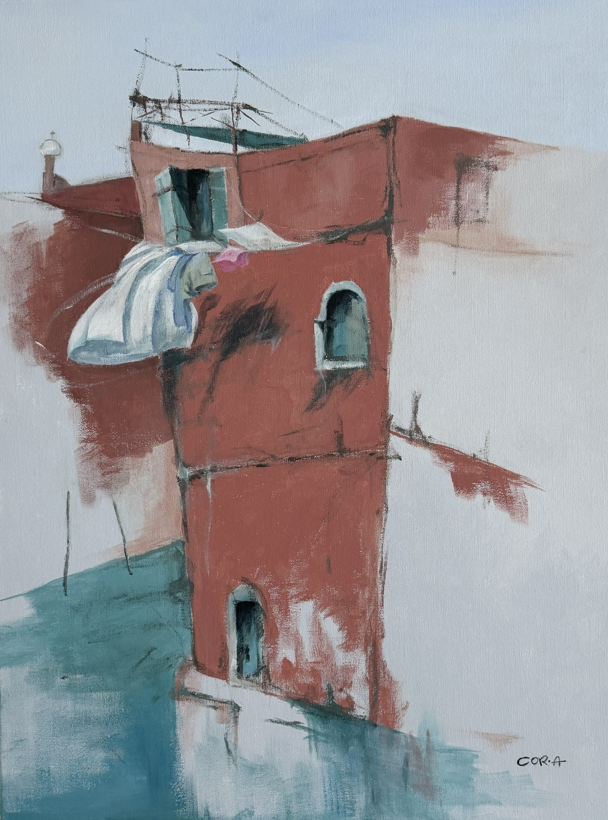 Acrylbild „Open Air“ mit venezianischer Stadtansicht von Cordula Altersberger