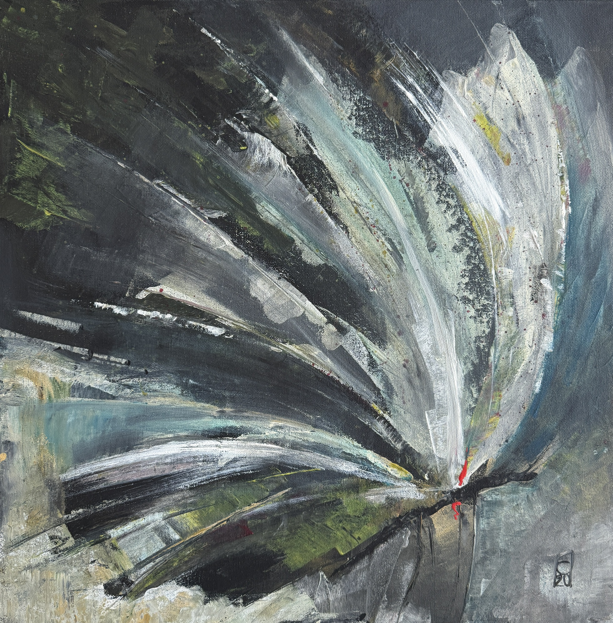 Acrylbild „Schmetterling II“ mit Schmetterlingsmotiv von Cordula Altersberger