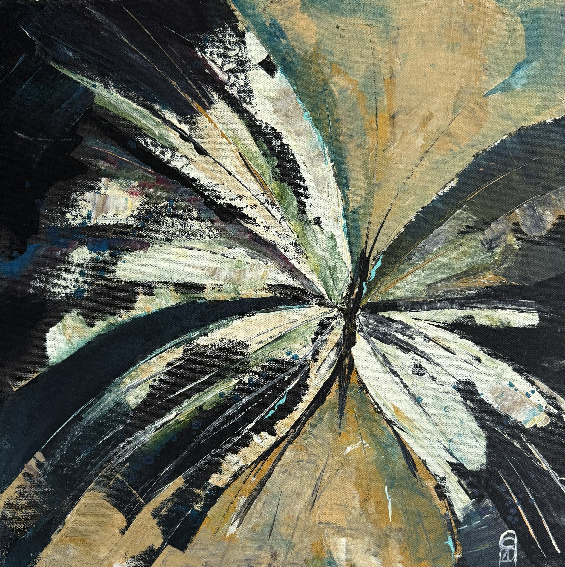 Acrylbild „Schmetterling III“ mit Schmetterlingsmotiv von Cordula Altersberger
