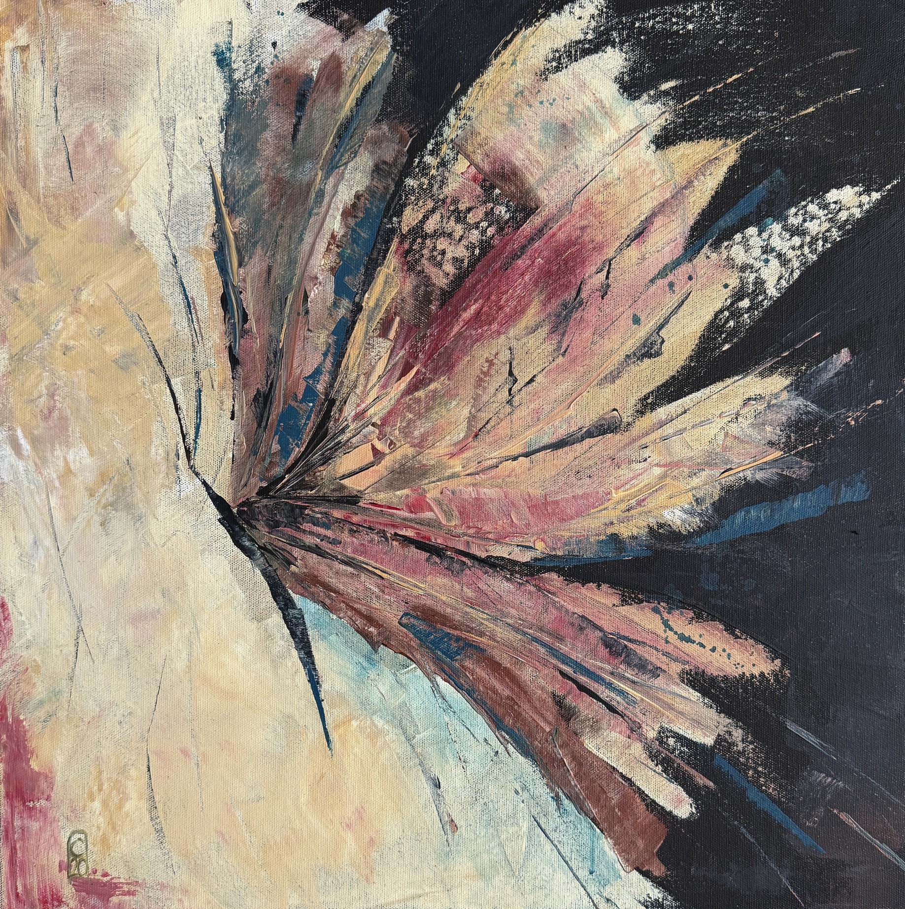 Acrylbild „Schmetterling I“ mit Schmetterlingsmotiv von Cordula Altersberger